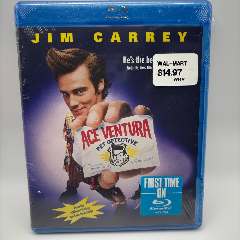 Ace Ventura: Pet Detective (Blu-ray) – Brand New Sealed – Jim Carrey Comedy